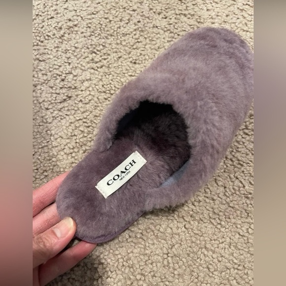Women's vintage COACH slip-on purple slipper - Picture 1 of 7